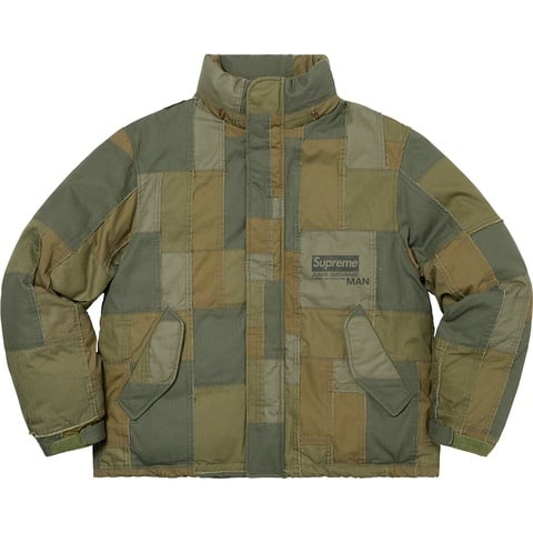 希少品！Supreme JUNYA WATANABE PatchworkPT NWT Supreme Junya Watanabe Patchwork Puffy Jacket Olive M FW21 DS