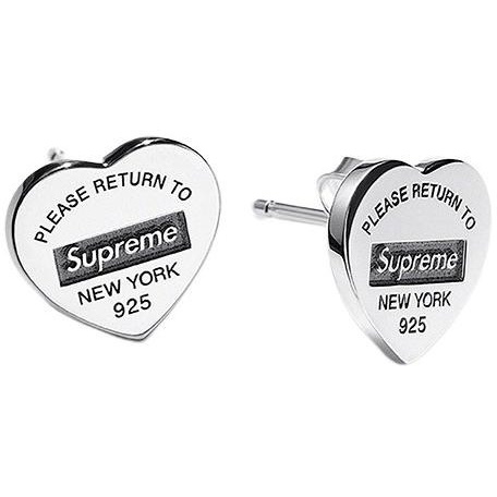 Supreme Supreme®/Tiffany & Co. Return to Tiffany Heart Tag Stud Earrings (Set of 2) (fall/winter 2021) - $300.00