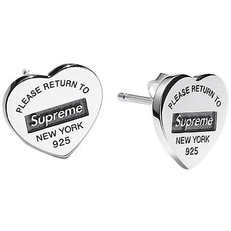 Supreme®/Tiffany & Co. Return to Tiffany Heart Tag Stud Earrings