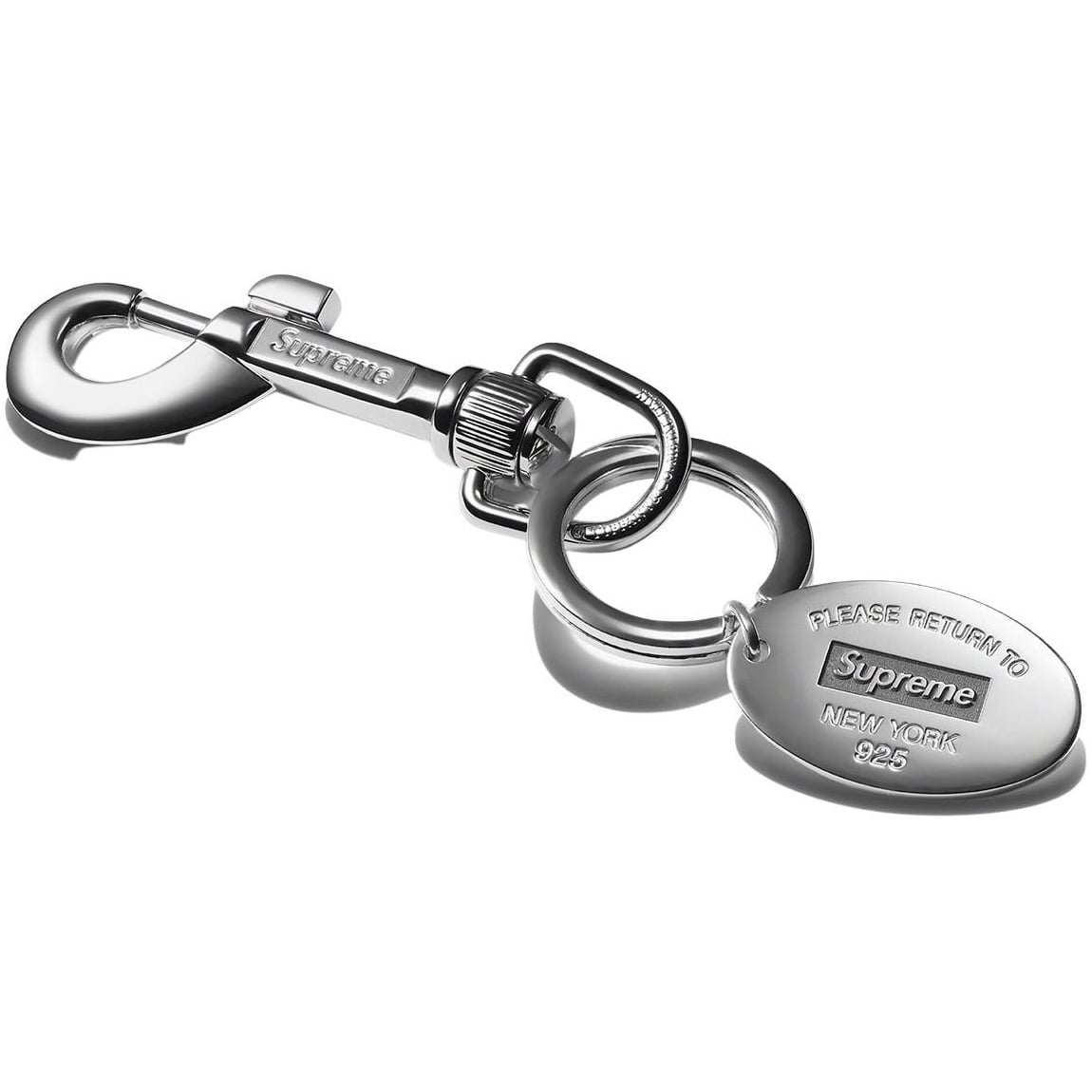 Supreme®/Tiffany & Co. Return to Tiffany Oval Tag Keyring