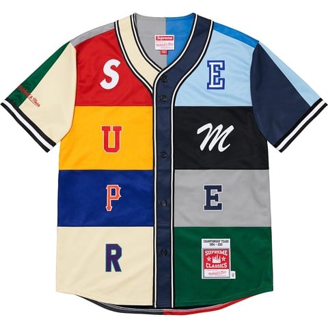 Supreme Supreme®/Mitchell & Ness® Patchwork Baseball Jersey - Multicolor