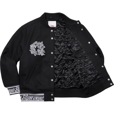 Supreme Support Unit Varsity Jacket - Black
