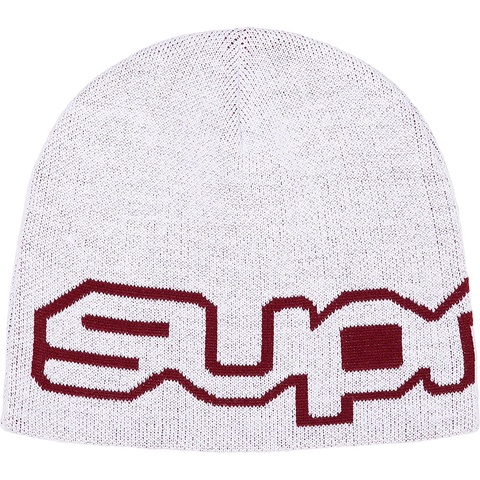 Supreme Wrap Logo Beanie - White