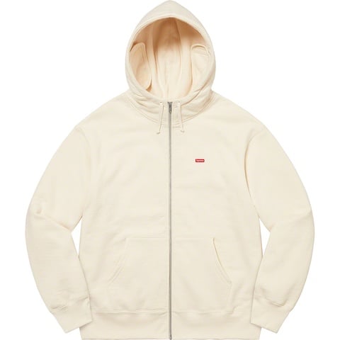 Supreme Small Box Facemask Zip Up Hooded Sweatshirt - Natural