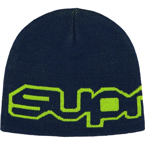 Supreme Wrap Logo Beanie - Navy