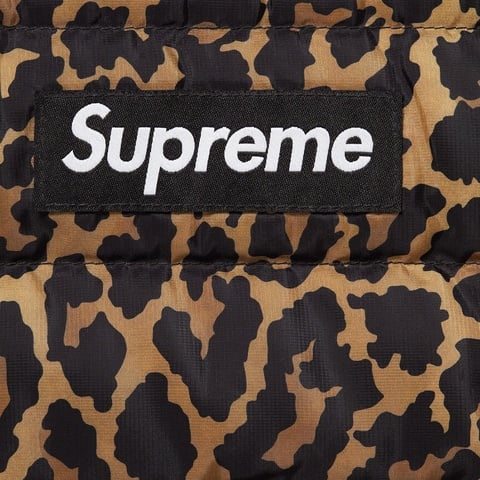 Supreme Micro Down Half Zip Hooded Pullover - Leopard
