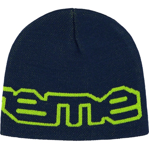 Supreme Wrap Logo Beanie - Navy