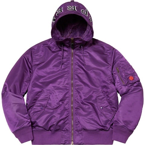 Supreme Hooded MA-1 - Purple