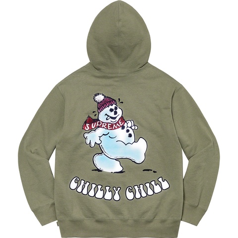 Supreme Snowman Hooded Sweatshirt - Light Olive