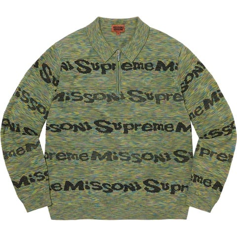 Supreme Supreme®/Missoni® Zip L/S Polo - Lime