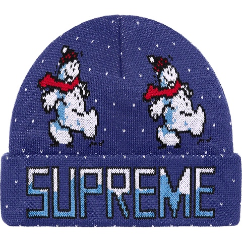 Supreme Snowman Beanie - Light Navy