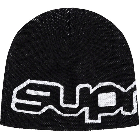 Supreme Wrap Logo Beanie - Black