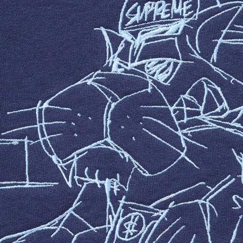 Supreme Dice Crewneck - Washed Navy