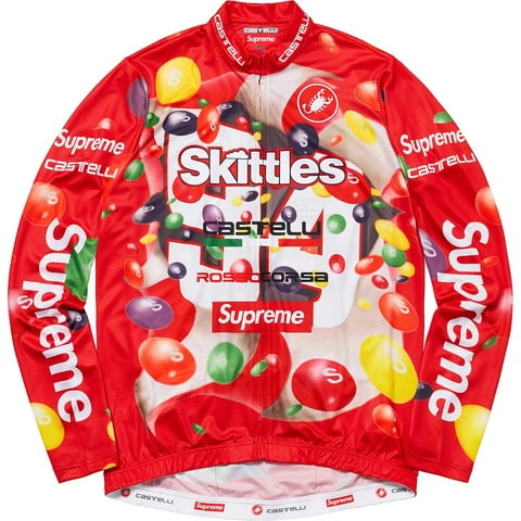Supreme Supreme®/Skittles®/<wbr>Castelli L/S Cycling Jersey - Red