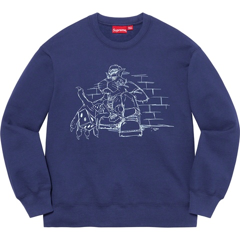 Supreme Dice Crewneck - Washed Navy
