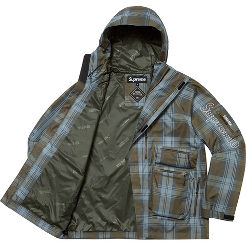 Supreme GORE-TEX Tech Shell Jacket - Olive Plaid