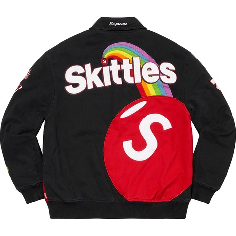 Supreme Supreme®/Skittles®/<wbr>Mitchell & Ness® Varsity Jacket - Black