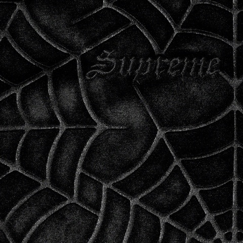 Supreme Spider Web Velvet S/S Shirt - Black