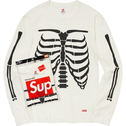 Supreme Supreme®/Hanes® Bones Thermal Crew (1 Pack) - Natural