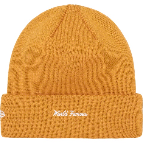 Supreme New Era® Box Logo Beanie - Light Mustard