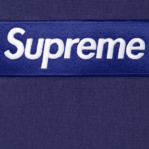 Supreme Box Logo Hooded Sweatshirt - Washed Navy