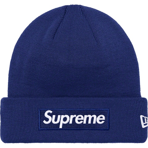 Supreme New Era® Box Logo Beanie - Washed Navy