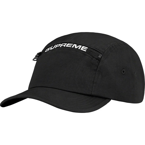Supreme Top Zip Camp Cap - Black