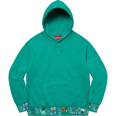 Supreme AOI Icons Hooded Sweatshirt - Dark Aqua