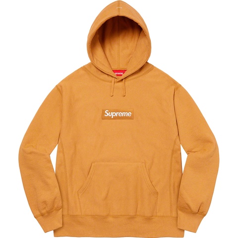 Supreme Box Logo Hooded Sweatshirt - Light Mustard