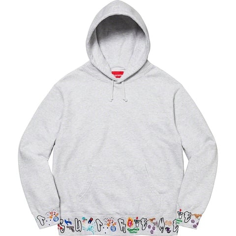 Supreme AOI Icons Hooded Sweatshirt - Ash Grey