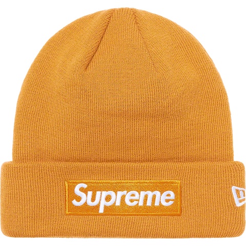 Supreme New Era® Box Logo Beanie - Light Mustard