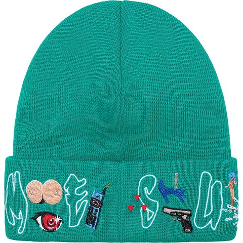 Supreme AOI Icons Beanie - Dark Aqua