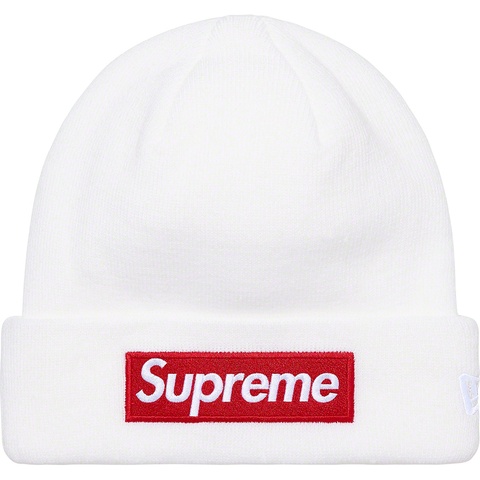 Supreme New Era® Box Logo Beanie - White