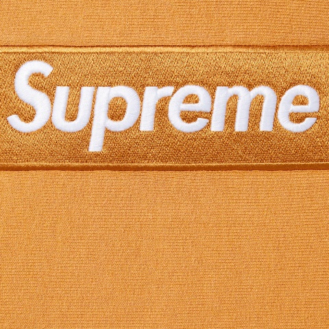 Supreme Box Logo Hooded Sweatshirt - Light Mustard