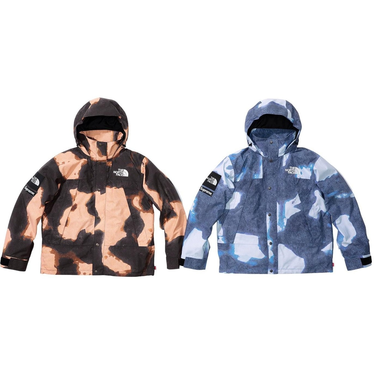 Supreme®/The North Face® Bleached Denim Print Mountain Jacket