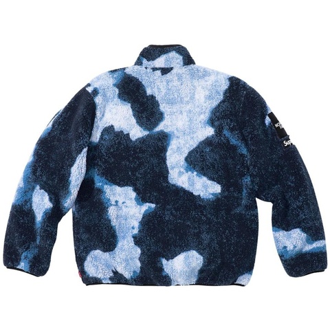 Supreme®/The North Face® Bleached Denim Print Fleece Jacket - Supreme