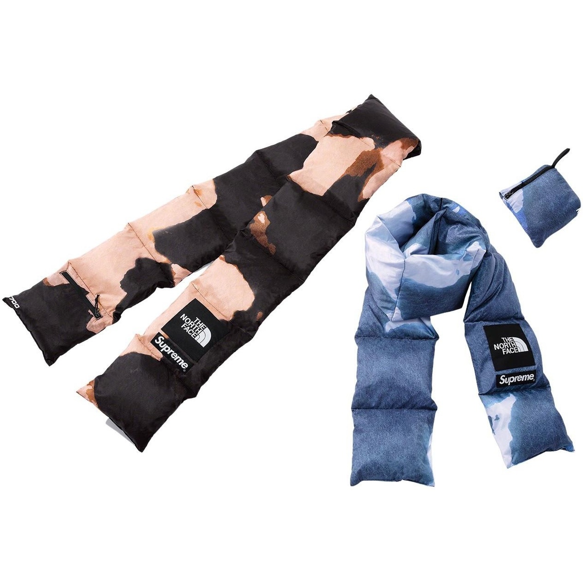 Supreme®/The North Face® Bleached Denim Print 700-Fill Down Scarf
