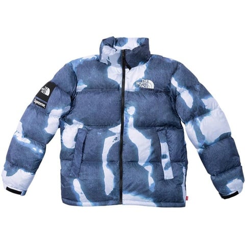 Supreme®/The North Face® Bleached Denim Print Nuptse Jacket - Supreme