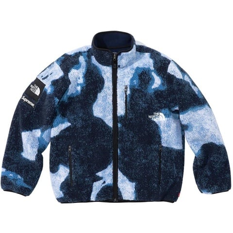 Supreme Supreme®/The North Face® Bleached Denim Print Fleece Jacket - Colorway