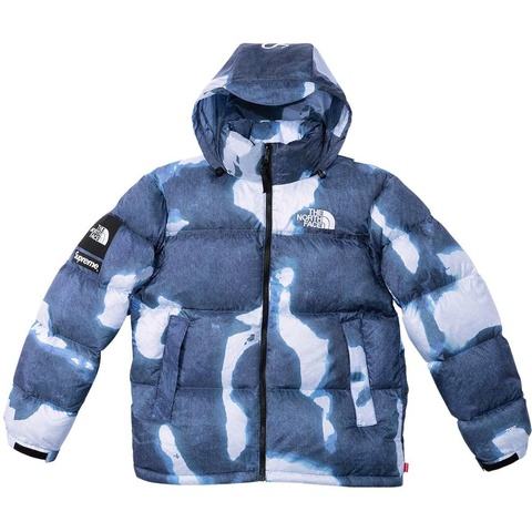 Supreme®/The North Face® Bleached Denim Print Nuptse Jacket - Supreme
