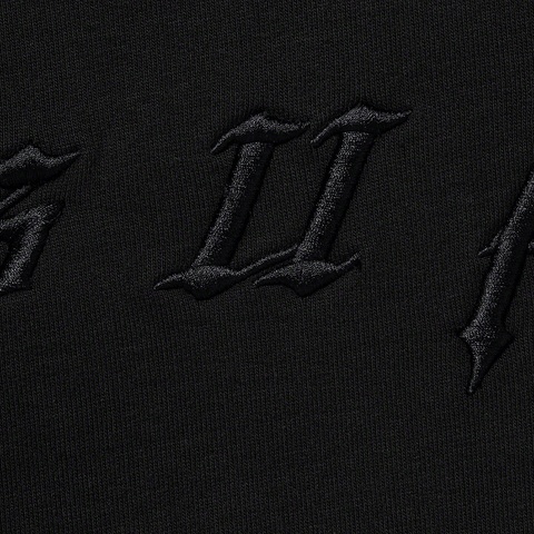 Supreme Raised Embroidery Hooded Sweatshirt - Black
