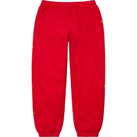 Supreme Raised Embroidery Sweatpant - Red