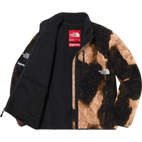 Supreme®/The North Face® Bleached Denim Print Fleece Jacket - Supreme