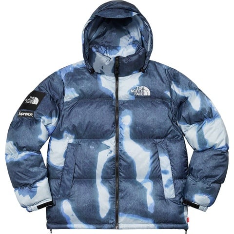 Supreme✖︎The North Face Supreme®/The North Face® Bleached Denim Print Nuptse Jacket - Supreme