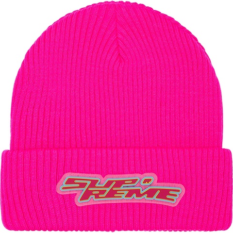 Supreme Raised Logo Patch Beanie - Pink