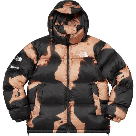 Supreme Supreme®/The North Face® Bleached Denim Print Nuptse Jacket - Black