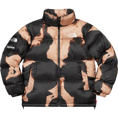 Supreme Supreme®/The North Face® Bleached Denim Print Nuptse Jacket - Black