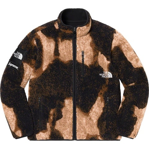 Supreme Supreme®/The North Face® Bleached Denim Print Fleece Jacket - Black