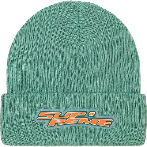 Supreme Raised Logo Patch Beanie - Sage