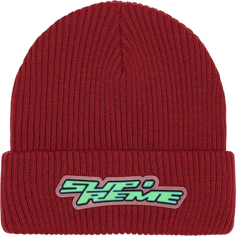 Supreme Raised Logo Patch Beanie - Red